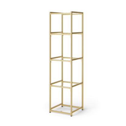 An Image of Modular 5 Shelf Gold Frame Component Gold