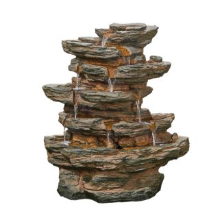 An Image of Stylish Fountain Red Rock Springs Water Feature with LEDs
