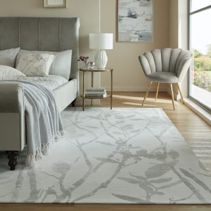 An Image of Zen Chenille Flatweave Rug Zen Chenille Silver