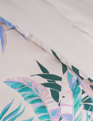 An Image of M&S Pure Cotton Tropical Palm Bedding Set