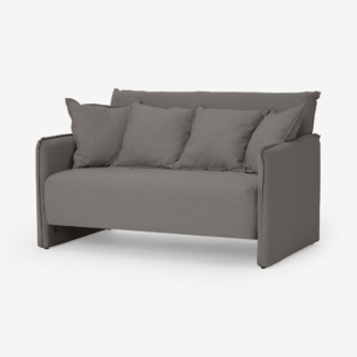 An Image of Medina Small Sofa Bed, Metropolis Grey Weave
