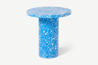 An Image of Emily Marlin Side Table, 42 x 40 cm, Ultra Blue Jesmonite