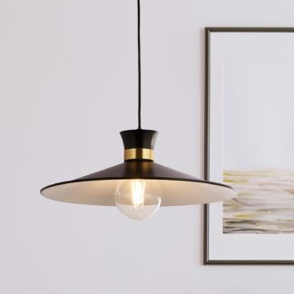 An Image of Balham Pendant Ceiling Light - Black & Brass
