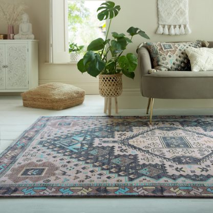 An Image of Hana Boho Rug MultiColoured