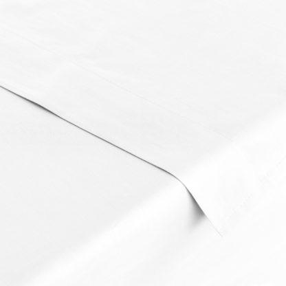 An Image of Holly Willoughby Plain 100% Cotton Flat Sheet White