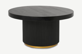 An Image of Haines Coffee Table, Charcoal Black Mango Wood