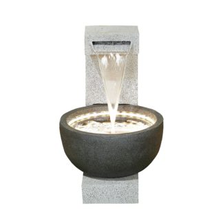 An Image of Stylish Fountain Solitary Pour Water Feature with LEDs