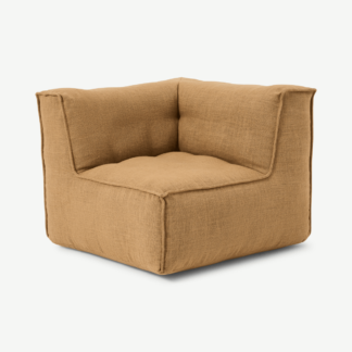 An Image of Thalia Modular Corner Bean Seat, Jute