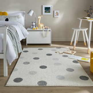 An Image of Alena Polka Dot Rug Alena Polka Dot Grey