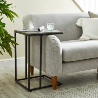 An Image of Charlie Concrete Effect Side Table Grey