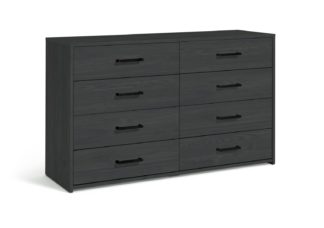 An Image of Argos Home Oslo 4 + 4 Drawer Chest - Black Oak Effect
