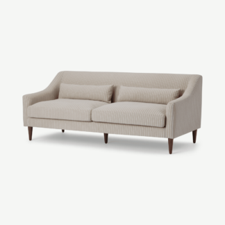 An Image of Herton 3 Seater Sofa, Natural Striped Recycled Safi