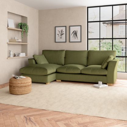 An Image of Blakeney Luxury Velvet Corner Sofa Bed Luxury Velvet Black