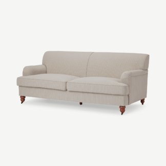 An Image of Orson 3 Seater Sofa, Natural Striped Recycled Safi