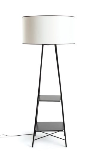 An Image of Habitat Thasia Floor Lamp - Black and White