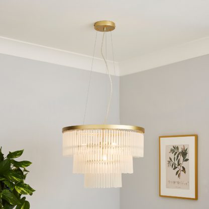 An Image of Highgate 3 Tier Pendant Light - Brass