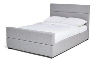 An Image of Habitat Costa Kingsize Ottoman Fabric Bed Frame - Grey