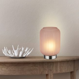 An Image of Pearl Frosted Table Lamp - Rose
