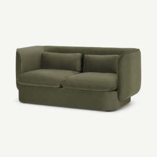 An Image of Maliri 2 Seater Sofa, Pistachio Green Recycled Velvet