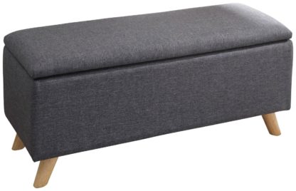 An Image of GFW Secreto Fabric Ottoman - Light Grey