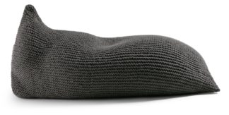An Image of Habitat Earl Knitted Bean Bag - Grey