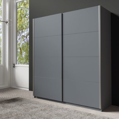 An Image of Lincoln 180cm Sliding Wardrobe Black