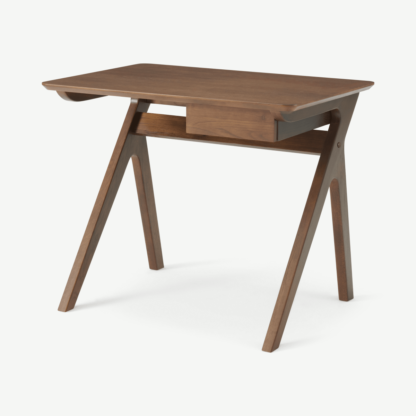 An Image of Wilkinson Compact Desk, Dark Stain Oak