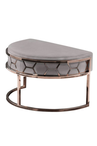 An Image of Alveare Footstool Copper - Silver