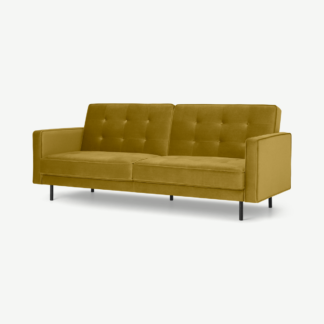 An Image of Rosslyn Click Clack Sofa Bed, Antique Recycled Velvet