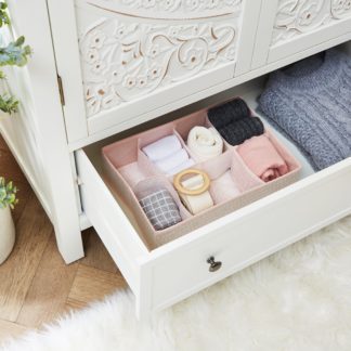 An Image of Recycled 8 Compartment Drawer Organiser Pink Pink