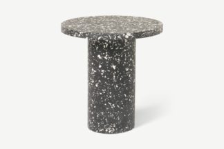 An Image of Emily Marlin Side Table, 42 x 40 cm, Darkside Jesmonite
