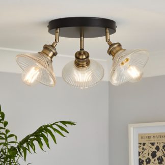 An Image of Edale 3 light Flush Ceiling Light