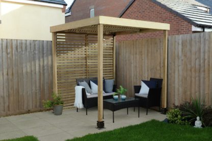 An Image of Forest Garden Modular Pergola with Side Panel
