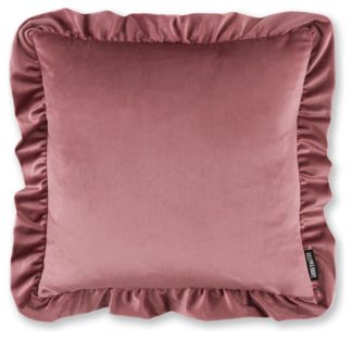 An Image of Paloma Plain Ruffle Emerald Cushion - Blossom - 45X45cm
