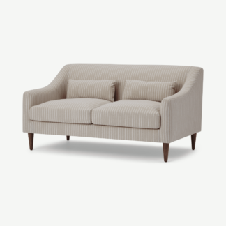 An Image of Herton 2 Seater Sofa, Natural Striped Recycled Safi
