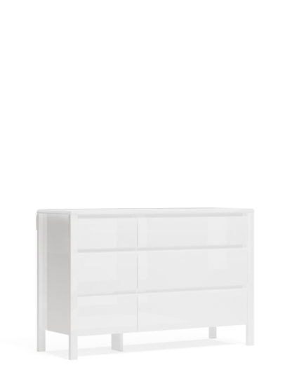 8df6608465416291890c89ef4abcd492782def2fdd23924314ca3ff48486f430.jpg An Image of M&S Loxton Gloss 6 Drawer Chest