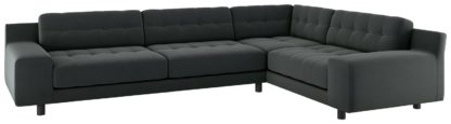 An Image of Habitat Hendricks Left Corner Velvet Sofa - Grey