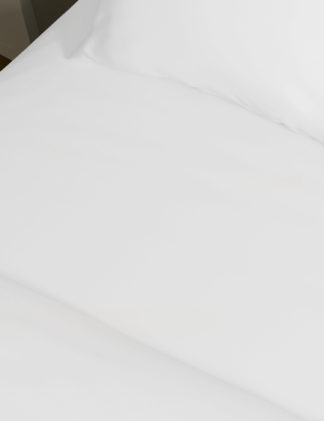 An Image of M&S Pure Cotton 300 Thread Count Fitted Sheet
