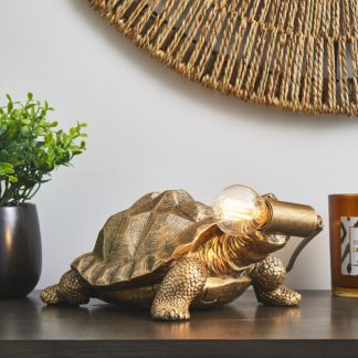 An Image of Tafari Tortoise Table Lamp Gold