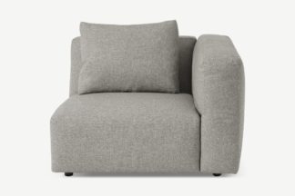 An Image of Jacklin Right Hand Facing Modular Armchair, Silver REPREVE® Recycled Polyester