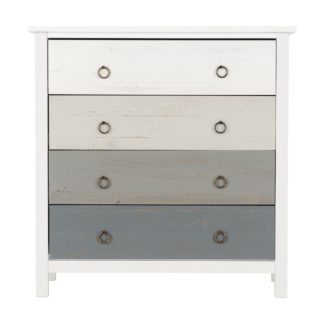 An Image of Vermount 4 Drawer Chest White and Grey
