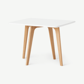 An Image of Fjord 2-4 Seat Rectangular Gateleg Table, Oak & White