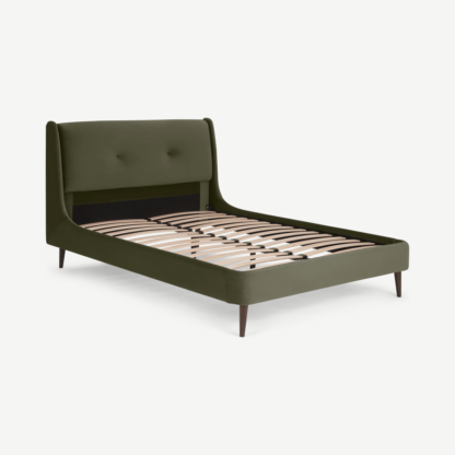 An Image of Raffety Double Bed, Sycamore Green Velvet