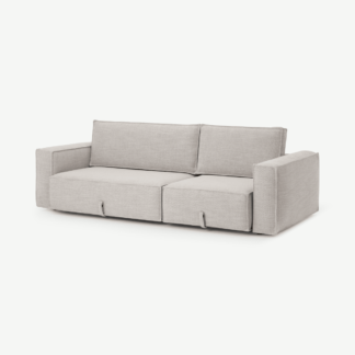 An Image of Carlo Extending Platform Sofa Bed, Latte Textured Weave