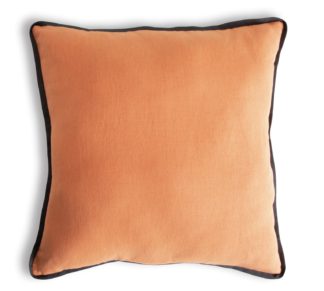 An Image of Habitat Linen Plain Cushion - Terracotta - 50x50cm