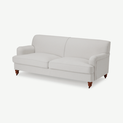 An Image of Orson 3 Seater Sofa, Off-White Striped Recycled Safi