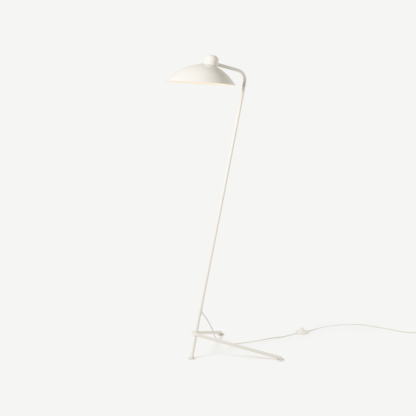 An Image of Gino Floor Lamp, Ivory Metal