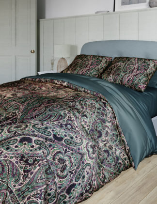 An Image of M&S Pure Cotton Scarf Print Bedding Set