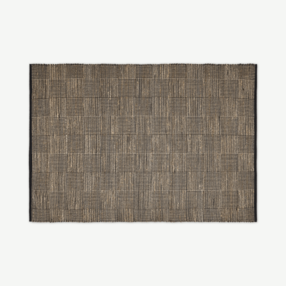 An Image of Eramus Rug, 160 x 230 cm, Natural & Black Jute