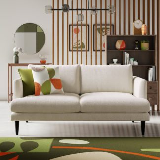 An Image of Reuben Tonal Boucle 2 Seater Sofa Natural